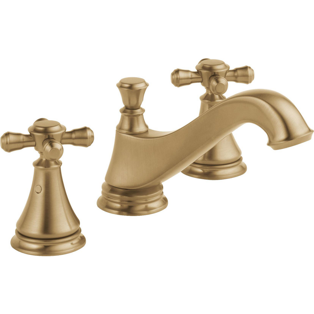 Two Handle Widespread Bathroom Faucet - Low Arc Spout - Less