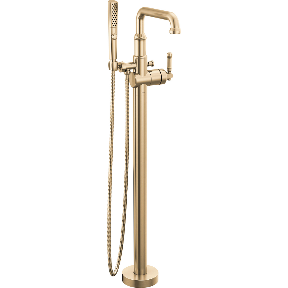 Floor Mount Tub Filler Trim- Less Handle T4784-CZ-PR-LHP-FL