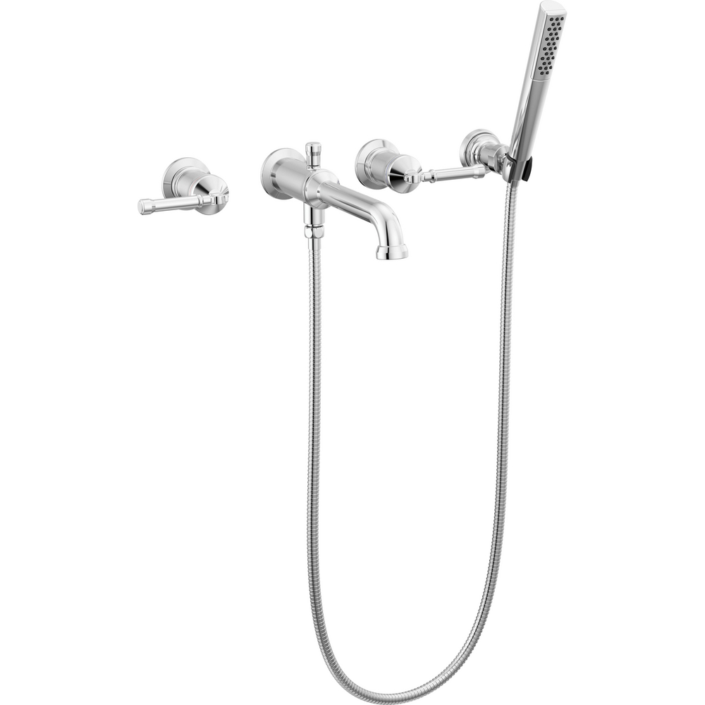 Wall Mount Tub Filler Trim with Hand Shower - Less Handles T5784