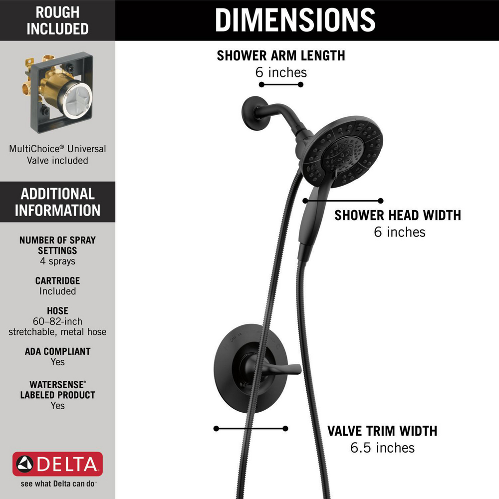 14 Series Shower Trim with In2ition 142840-BL-I | Delta Faucet