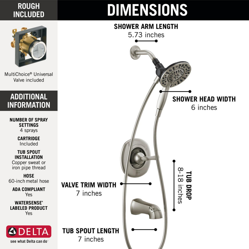 Monitor 14 Series Tub & Shower with In2ition 144890-SP-I | Delta