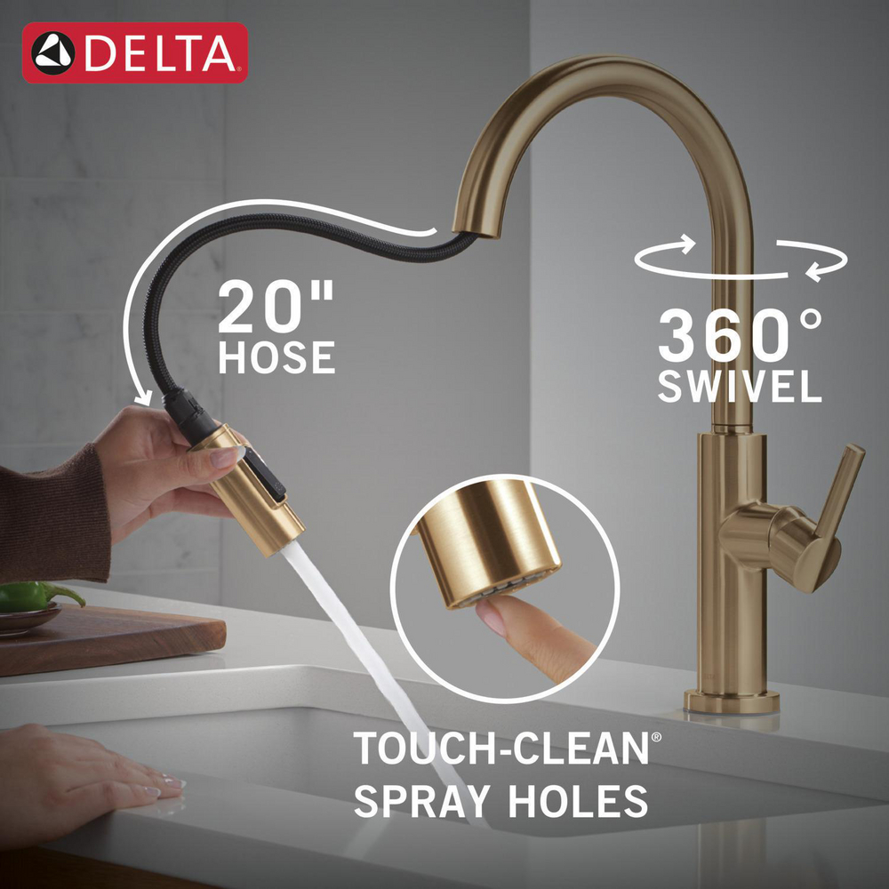 Nicoli J Spout CZ 19867LF-CZ | Delta Faucet