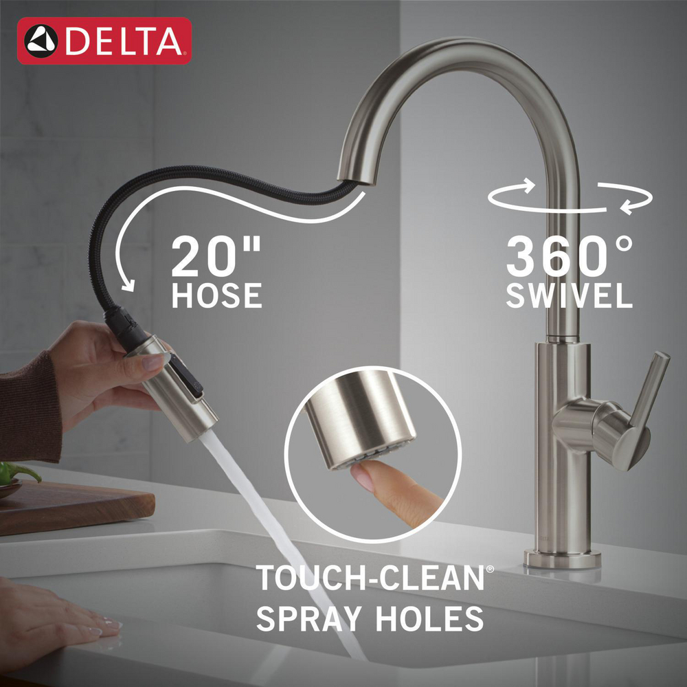 Nicoli J Spout SS 19867LF-SS | Delta Faucet