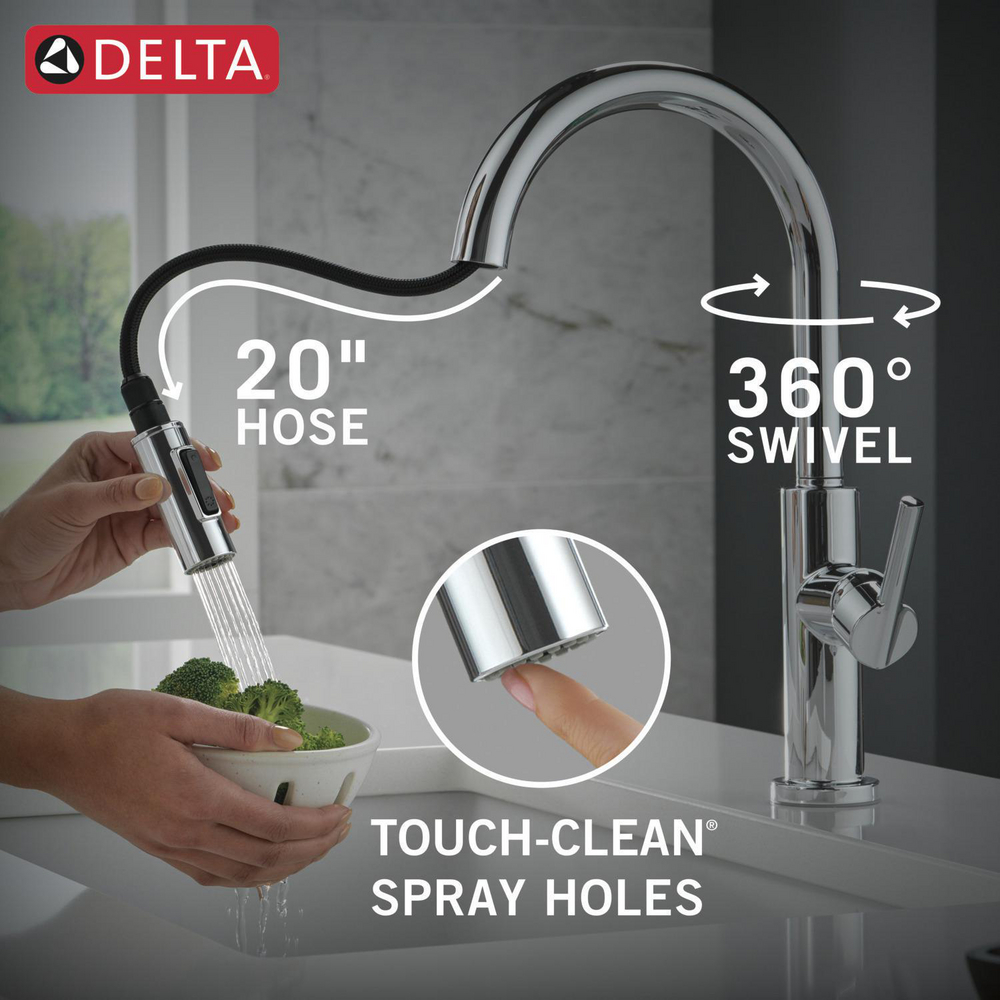 Nicoli J Spout Chrome 19867LF | Delta Faucet
