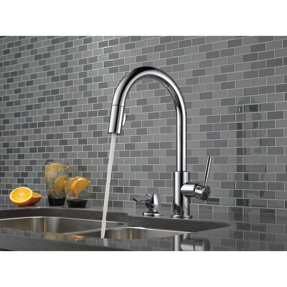 Single Handle Pull Down Kitchen Faucet with Soap Dispenser 19933