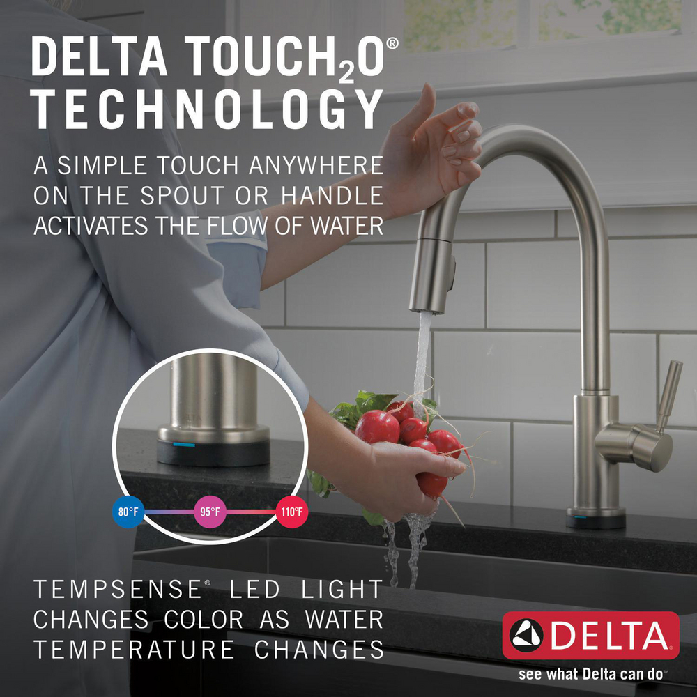 Single Handle Pull-Down Kitchen Faucet with Touch2O Technology and 