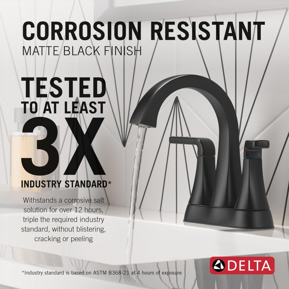 Two Handle Centerset Bathroom Faucet 2562LF-BLMPU | Delta Faucet