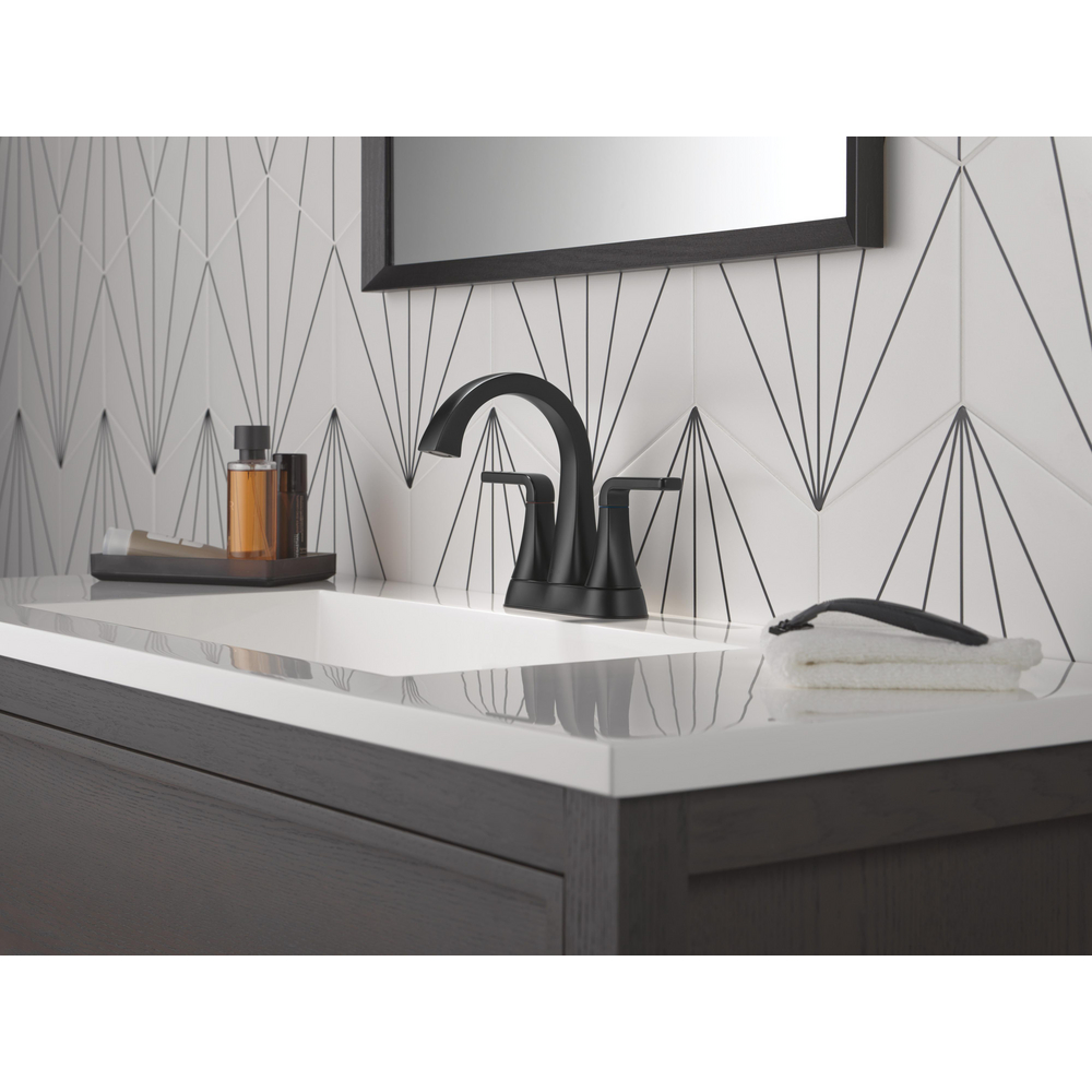 Two Handle Centerset Bathroom Faucet 2562LF-BLMPU | Delta Faucet