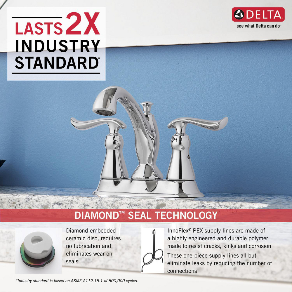 Two Handle Centerset Bathroom Faucet 2594-MPU-DST | Delta Faucet