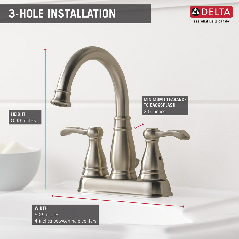 Two Handle Centerset Bathroom Faucet 25984LF-BN-ECO | Delta Faucet