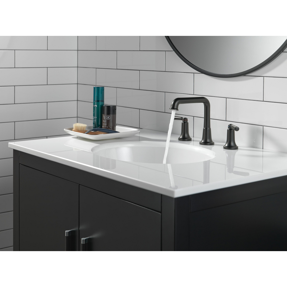 Two Handle Widespread Bathroom Faucet 3536-BLMPU-DST | Delta Faucet