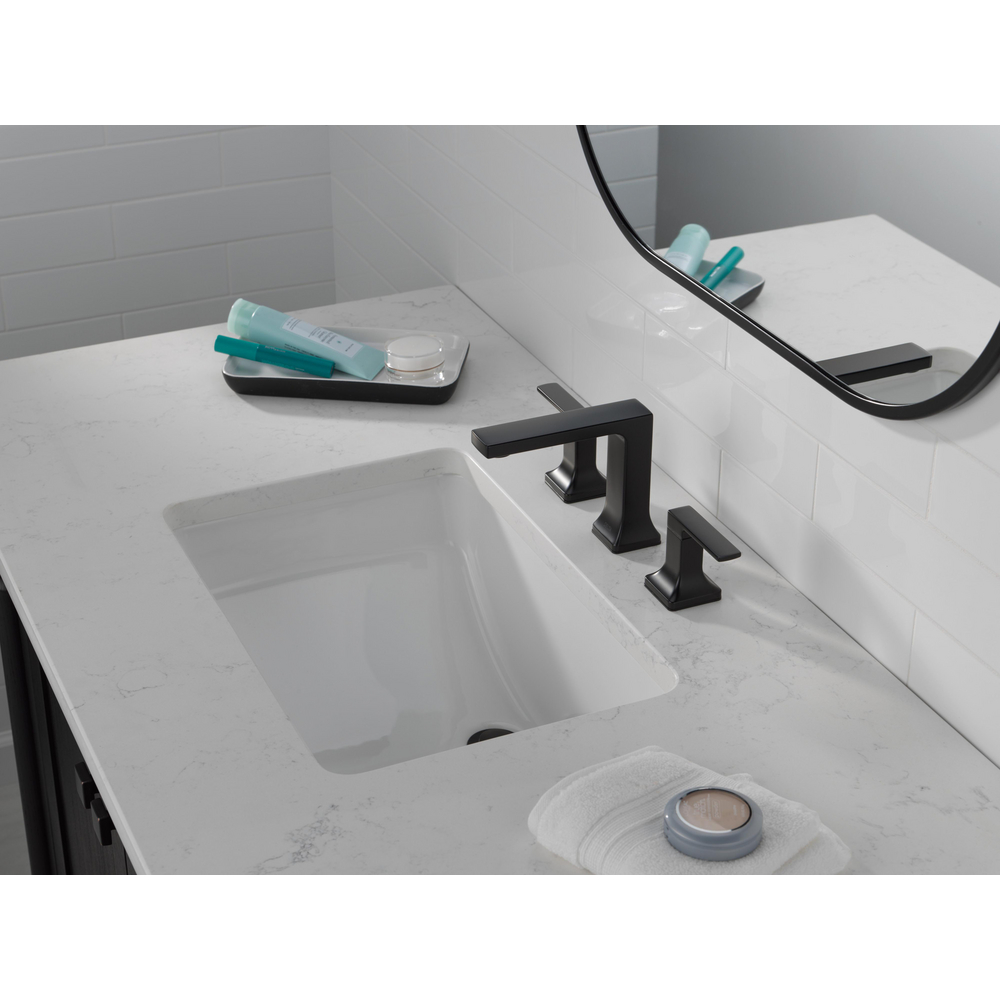 Two Handle Widespread Bathroom Faucet 3537LF-BLMPU | Delta Faucet