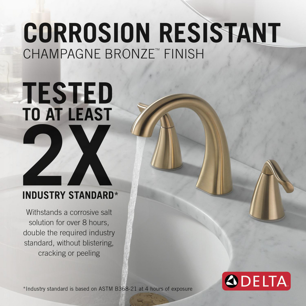 Two Handle Widespread Bathroom Faucet 35840LF-CZ | Delta Faucet