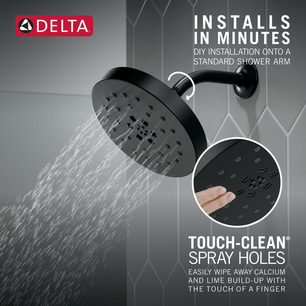 H2Okinetic 4-Setting Shower Head with UltraSoak 52488-BL | Delta Faucet