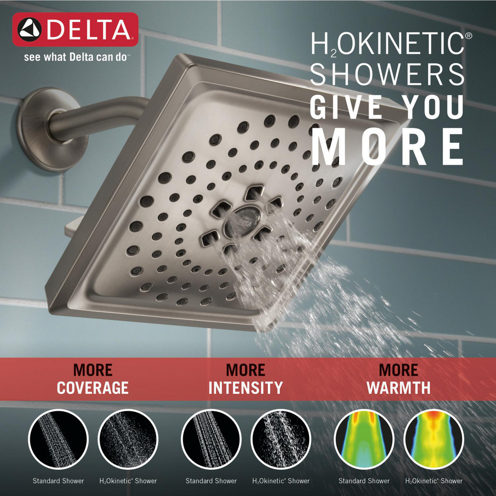 H2O Shower Head 1.75 GPM 3-Setting 52684-SS-PR | Delta Faucet