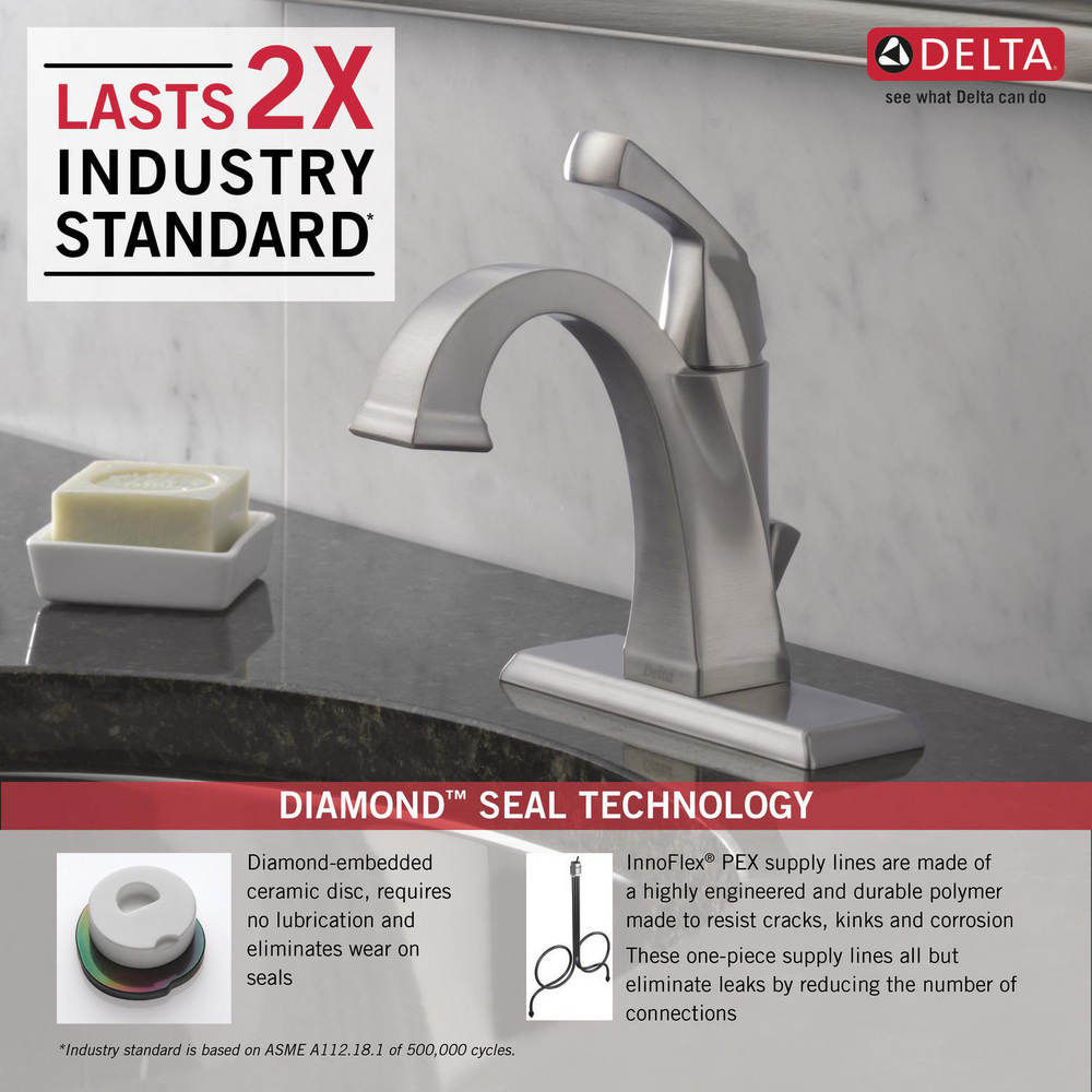 Single Handle Bathroom Faucet 551 Ss Dst Delta Faucet