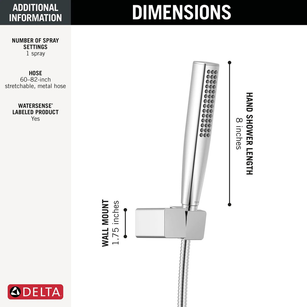 Print Cta Single-Setting Hand Shower with Wall Mount featuring FeatherRain Spray ...