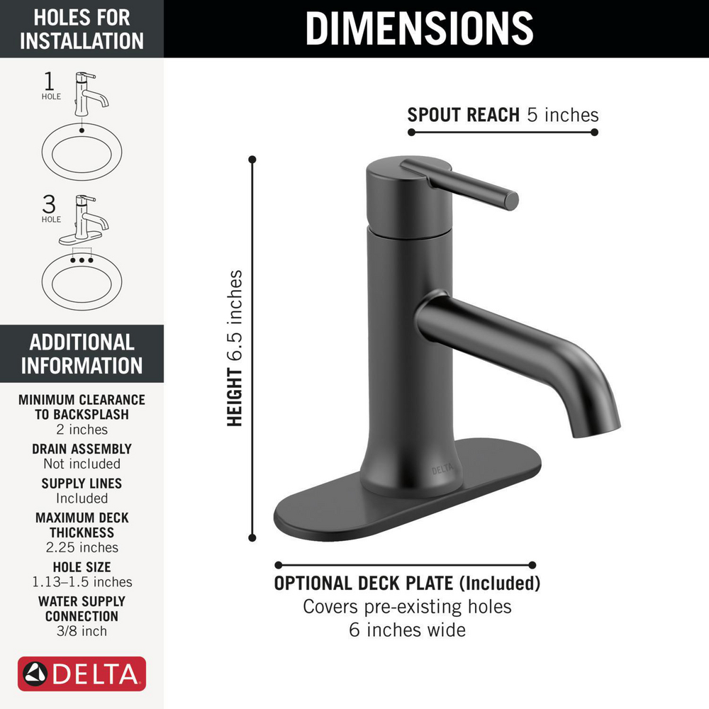 Single Handle Bathroom Faucet 559LF-BLLPU | Delta Faucet
