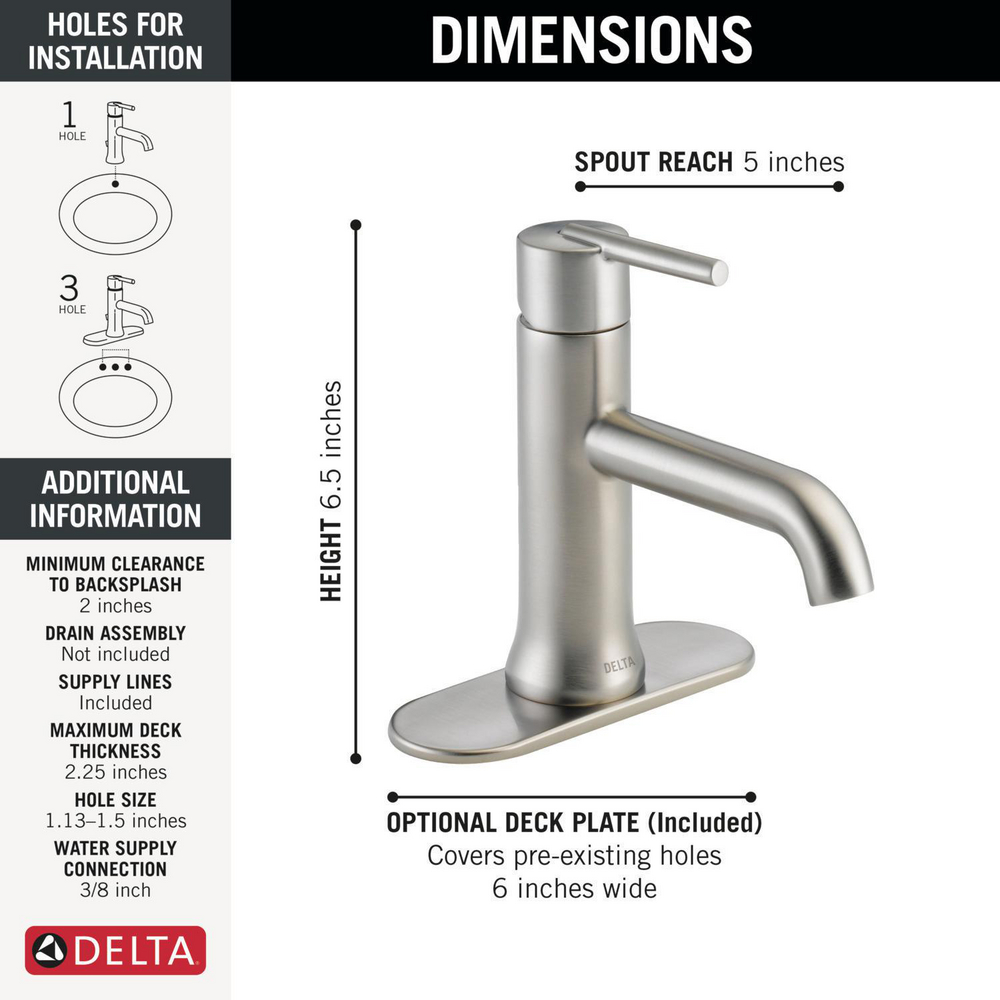 smf Single Handle Bathroom Faucet 559LF-CZMPU | Delta Faucet