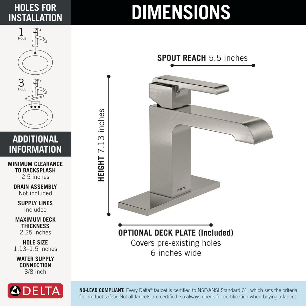 Single Handle Bathroom Faucet 567LF-SSLPU | Delta Faucet