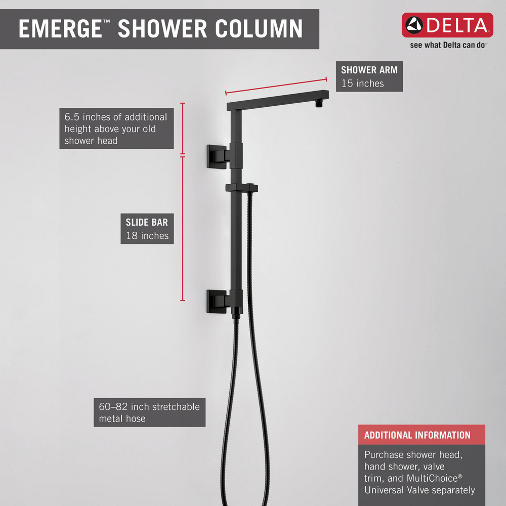 Shower Column 18 Angular 58410-BL | Delta Faucet