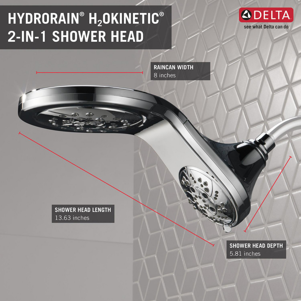 HydroRain H2OKinetic 2-in-1 Shower 58581-PK | Delta Faucet