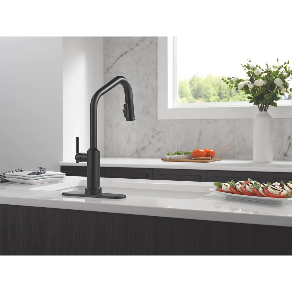 Cordova-Touchless Kitchen Pulldown Faucet Angle Spout 9085TL-BL
