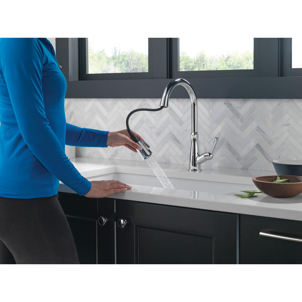 Single Handle Pull-Down Kitchen Faucet 9110-DST | Delta Faucet