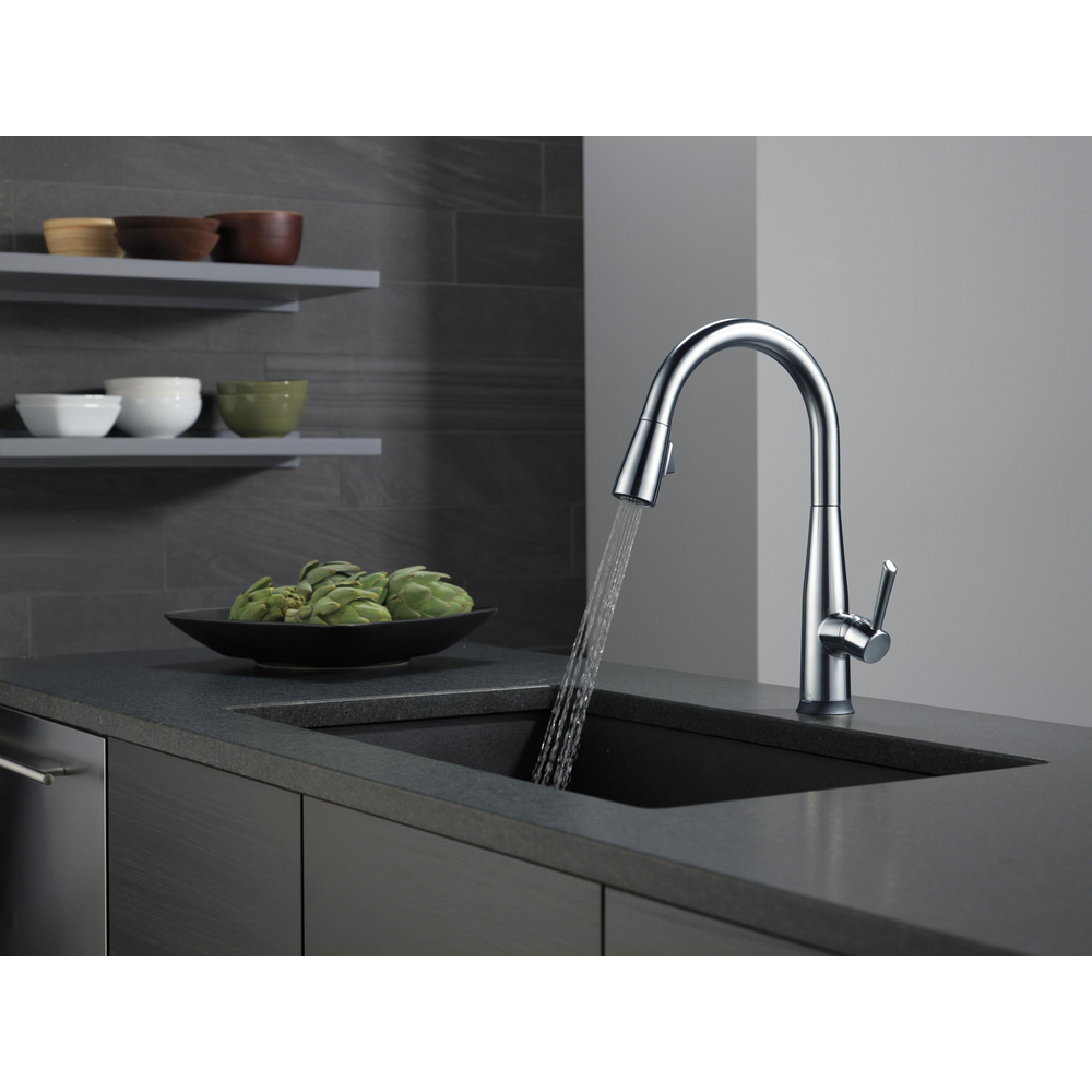 Single Handle Pull-Down Kitchen Faucet with Touch2O Technology 9113T-AR ...