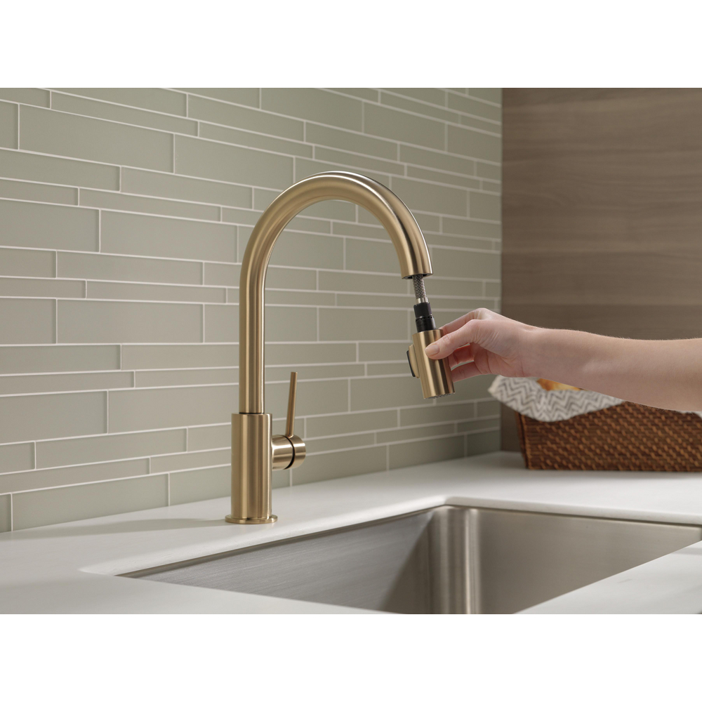 VoiceIQ™ Single-Handle Pull-Down Kitchen Faucet with Touch2O® Technology in  Champagne Bronze 9159TV-CZ-DST