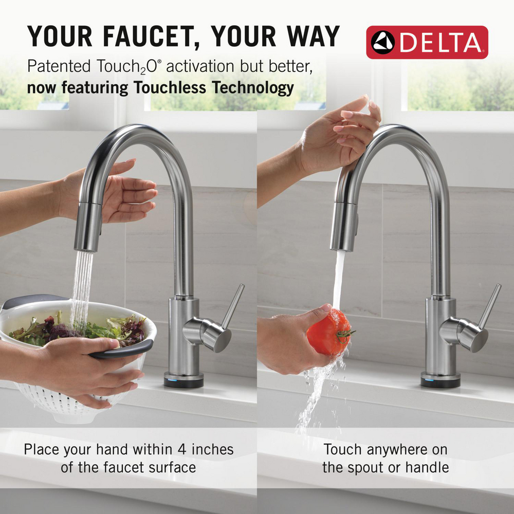 Touch2O Technology Kitchen Faucet with Touchless Technology 9159TL-AR ...