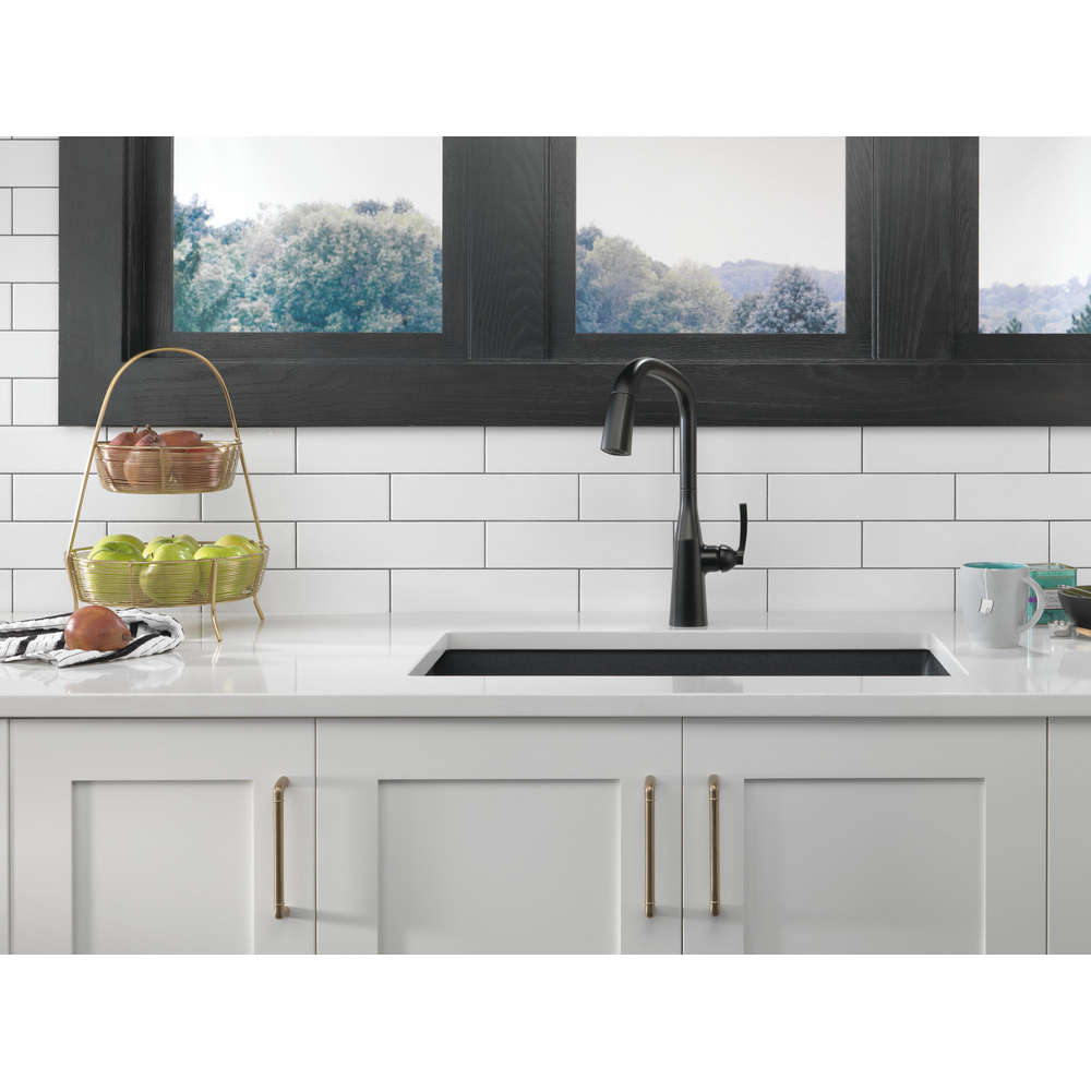 Delta Faucet Stryke Matte Black Kitchen Faucet Black， Kitchen