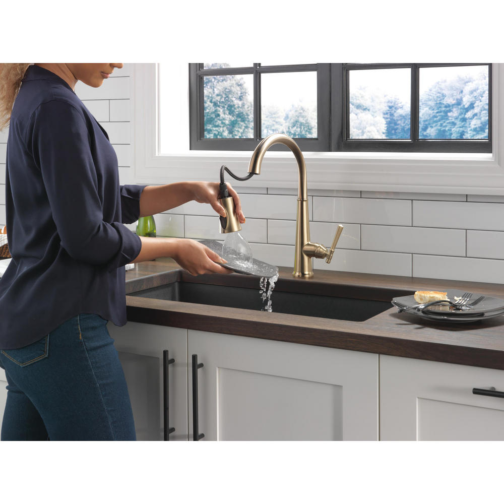 Single Handle Pull Down Kitchen Faucet 9182-cz-pr-dst 