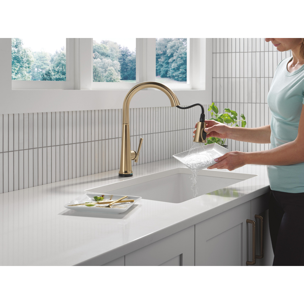 Emmeline Touchless Kitchen Pulldown CZ 9182TL-CZ-PR-DST | Delta Faucet