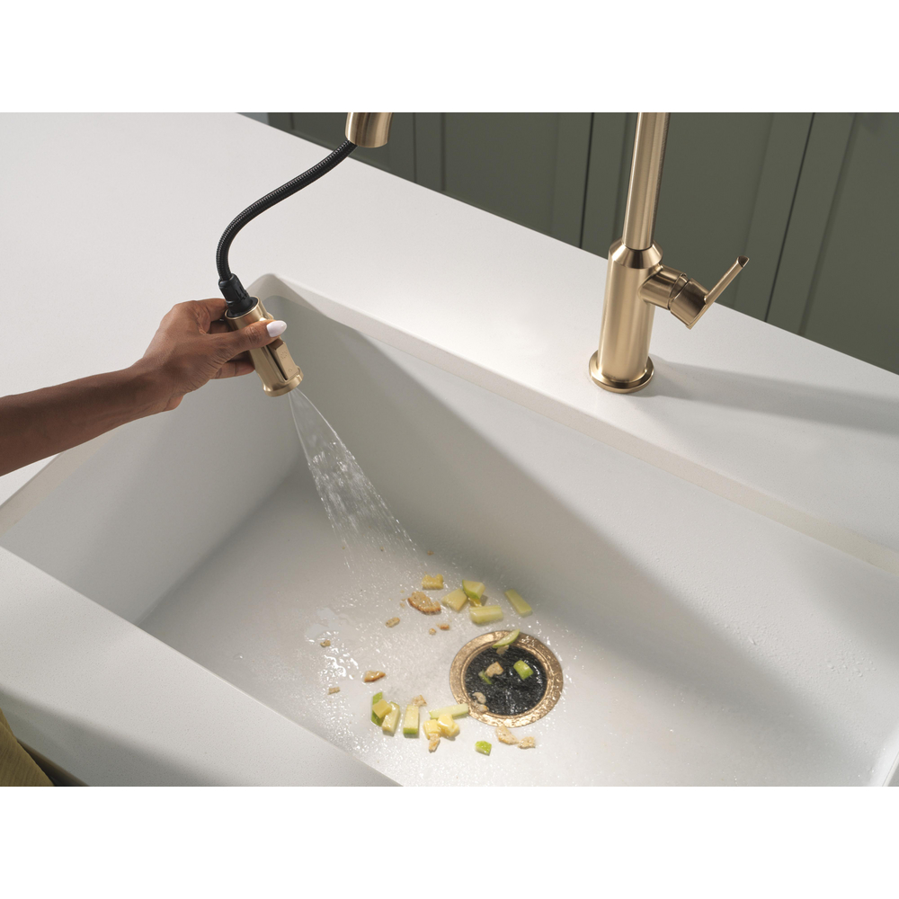 アナベベ　銅滴　含金銀銅製　重さ約5.4㎏　共箱　V　8661A Cordova-Kitchen Pulldown Faucet Arc Spout 9185-CZ-PR-DST | Delta