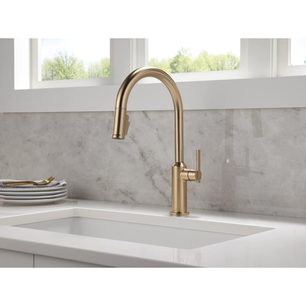 Cordova-Kitchen Pulldown Faucet Arc Spout 9185-CZ-PR-DST | Delta