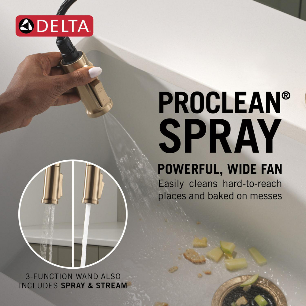 Cordova-Kitchen Pulldown Faucet Arc Spout 9185-CZ-PR-DST | Delta