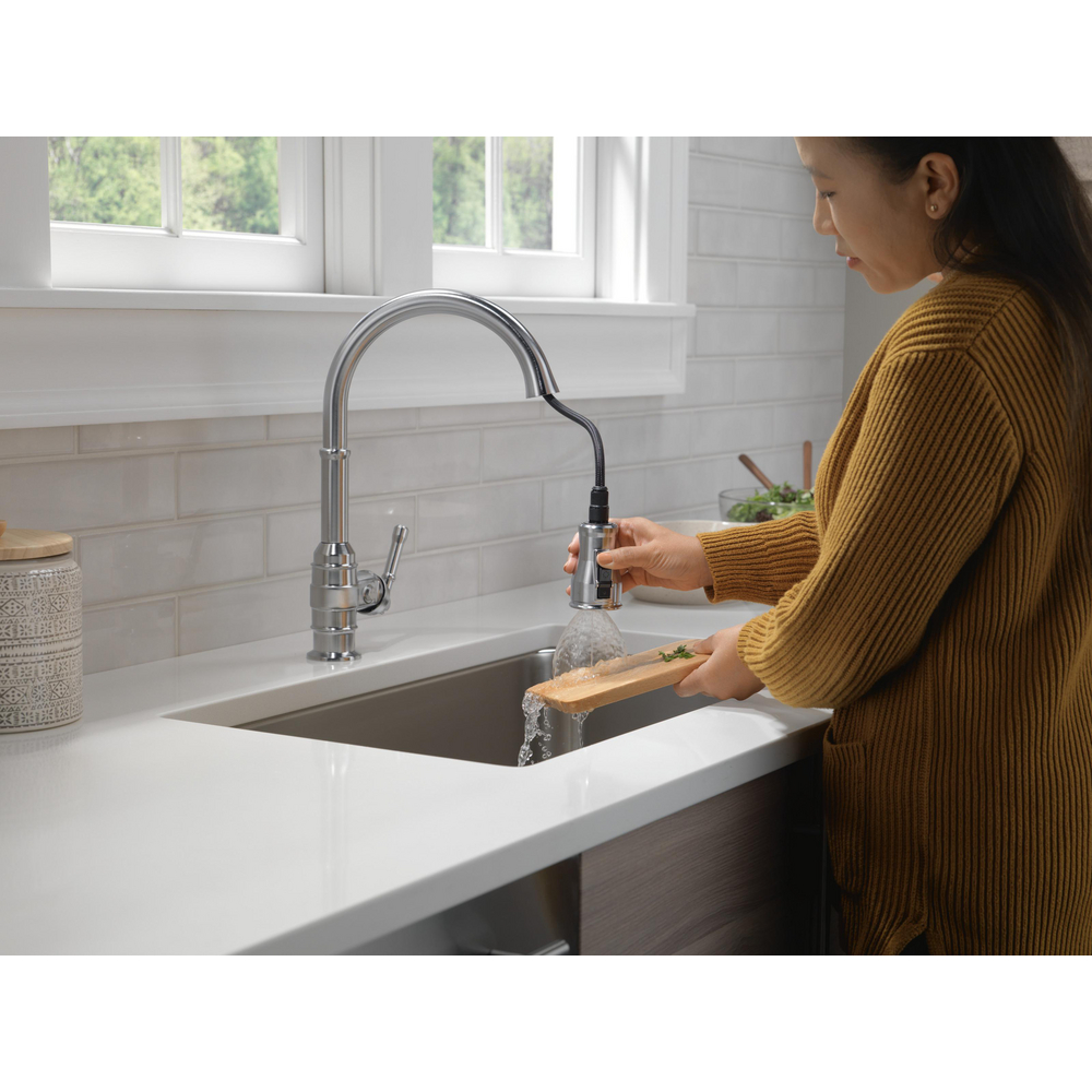 Single Handle Pull-Down Kitchen Faucet 9190-AR-DST | Delta Faucet