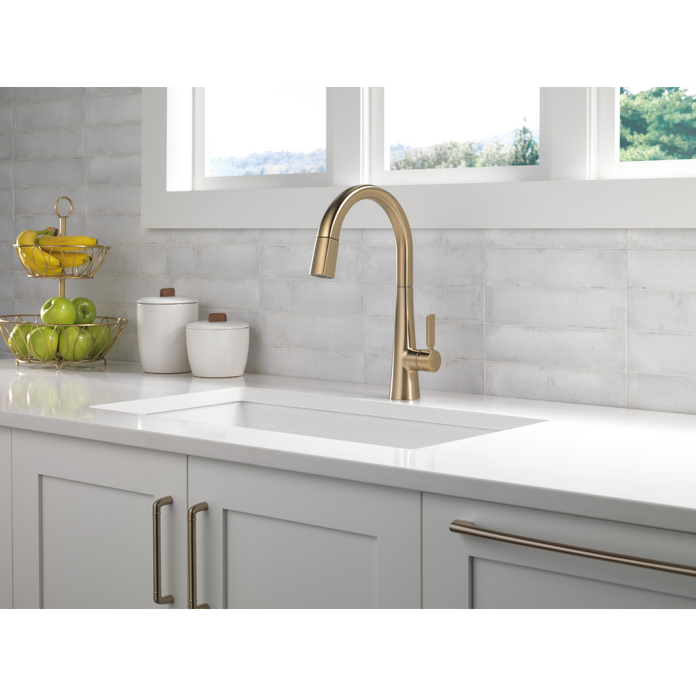 Single Handle Pull Down Kitchen Faucet 9191 Cz Pr Dst Delta Faucet 3989