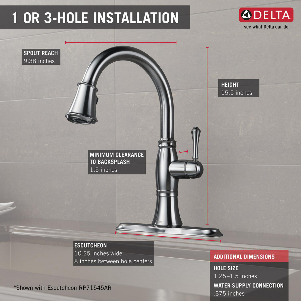 Single Handle Pull-Down Kitchen Faucet with ShieldSpray Technology