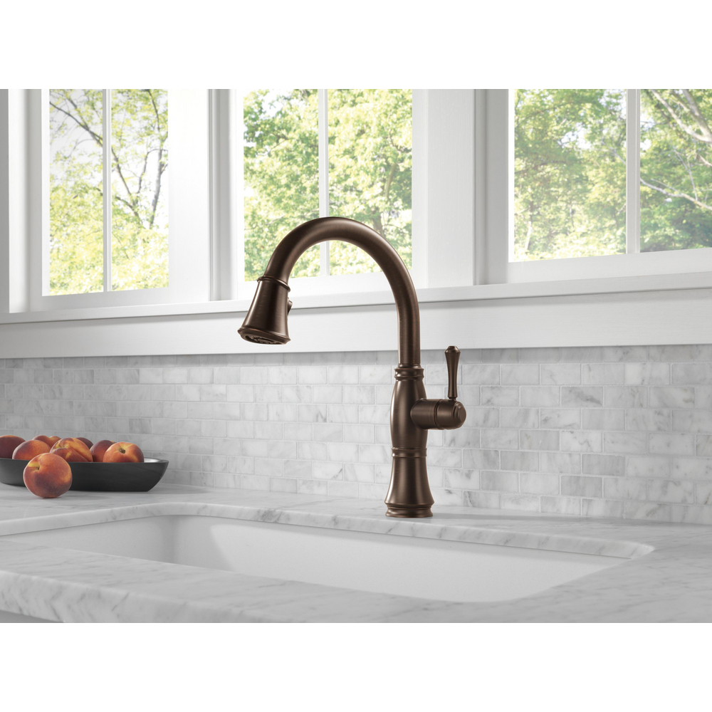 Single Handle Pull Down Kitchen Faucet 9197-RB-DST