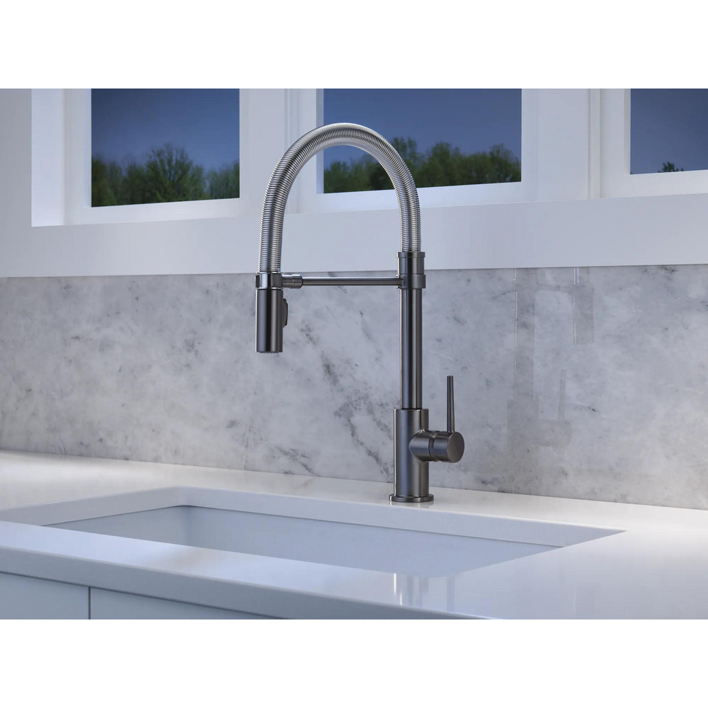 カタクリ Single Handle Pull-down Kitchen Faucet With Spring Spout 9659-KS