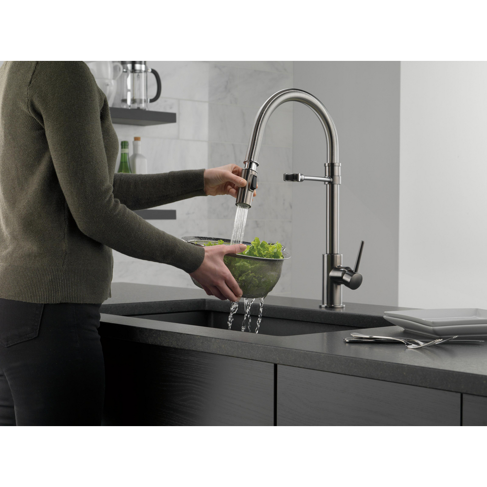 Single Handle Pull down Kitchen Faucet With Spring Spout 9659 KS