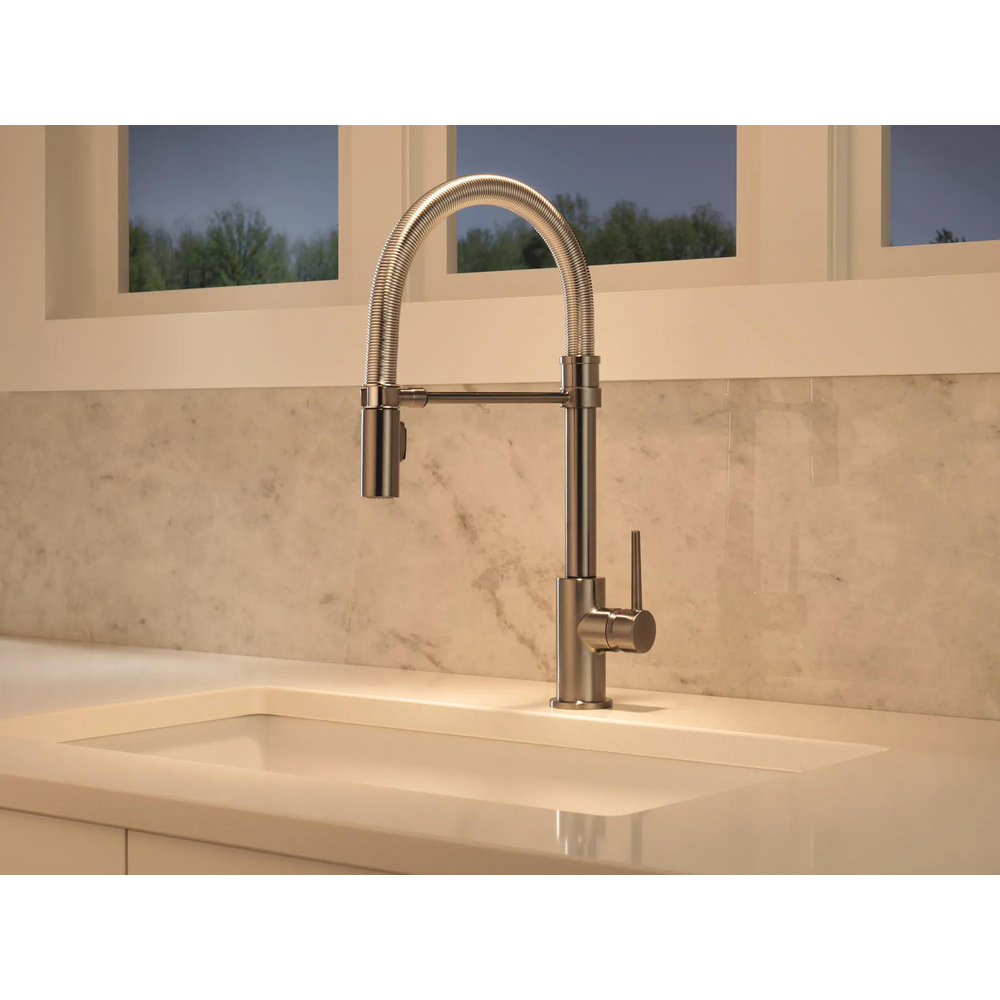 カタクリ Single Handle Pull-down Kitchen Faucet With Spring Spout 9659-KS