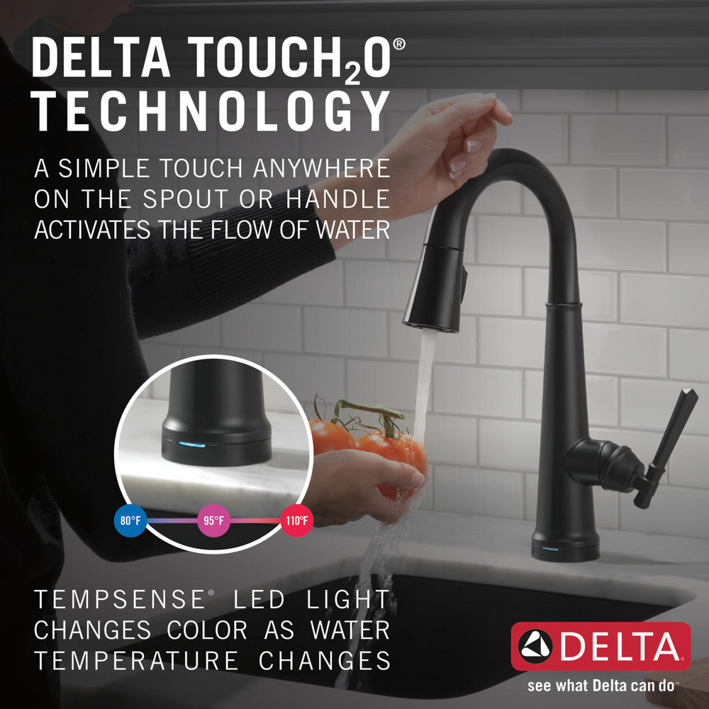 Single Handle Pull Down Bar/Prep Faucet with Touch2O Technology