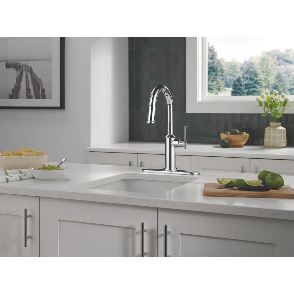 Cordova-Bar/Prep Pulldown Faucet Arc Spout 9985-PR-DST | Delta Faucet