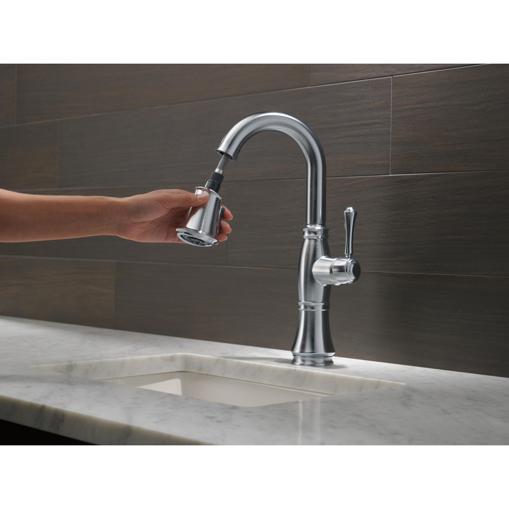 Single Handle Pull-Down Bar / Prep Faucet 9997-AR-DST | Delta Faucet