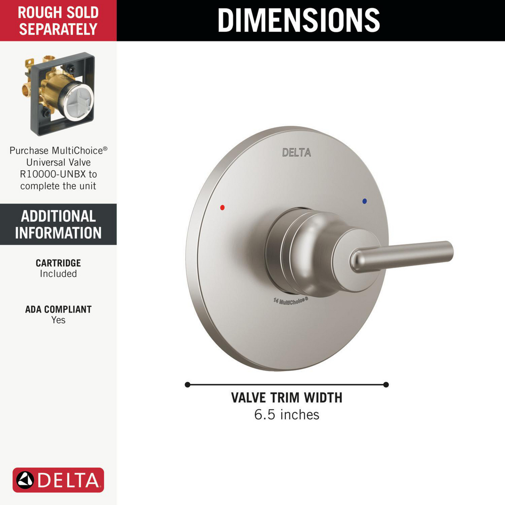 Monitor 14 Series Valve Only Trim T14059-SS | Delta Faucet