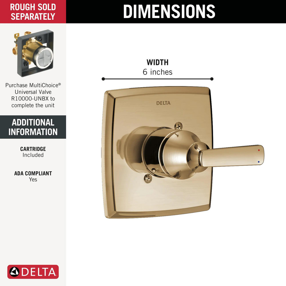 Valve Only Trim T14064-CZ | Delta Faucet