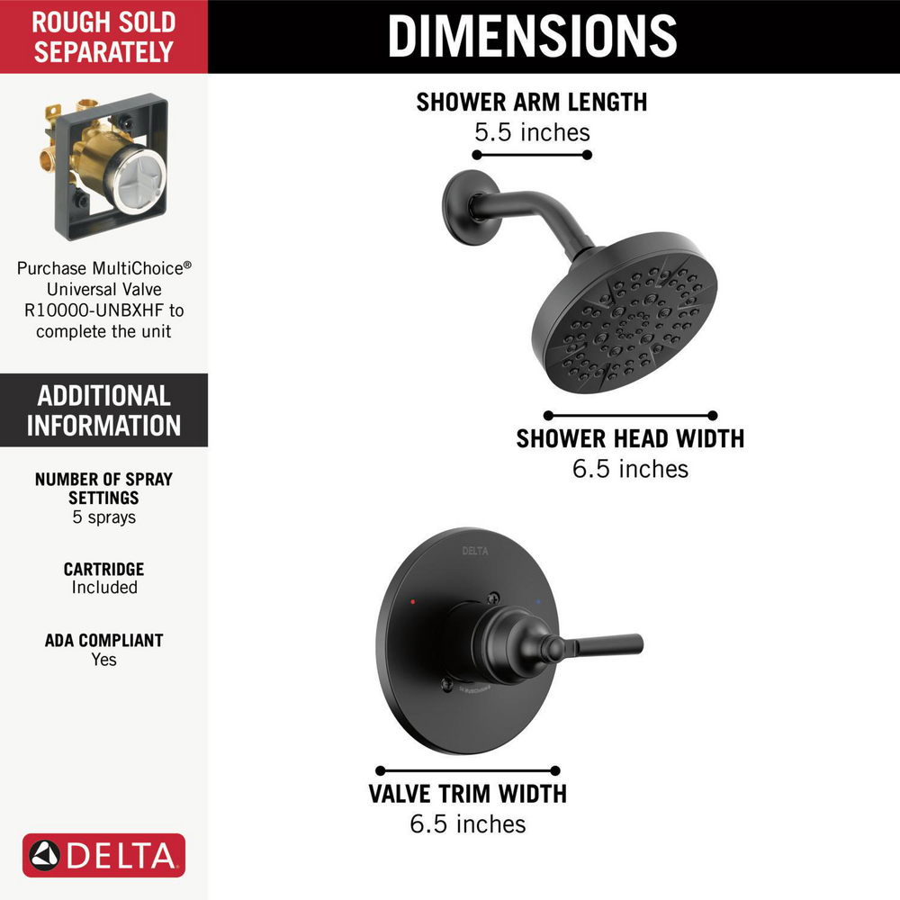 Monitor 14 Series Shower Trim T14235-BL | Delta Faucet